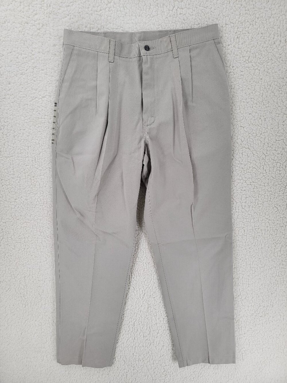 Vintage Lee Men's Double Pleat Relaxed Fit Dress Pants Light Gray Stone NWT 36x3